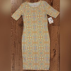 NWT XS LuLaRoe Julia dress Abstract design